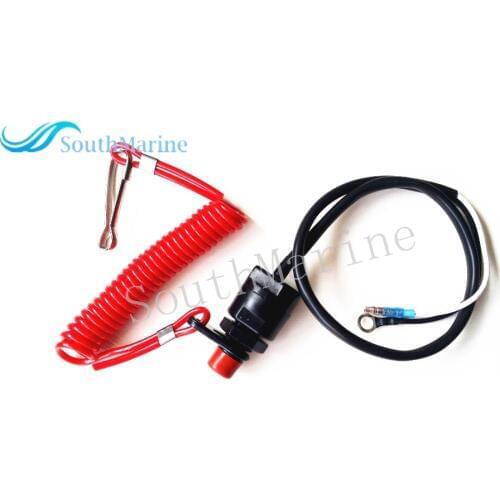 682-82556-00 & 65W-82575-00 6E9-82575-00 Kill Stop Switch & Safety Tether Lanyard for Yamaha / Tohatsu Outboard Engine