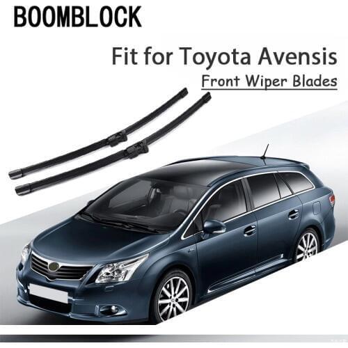 BOOMBLOCK 2PCS High Quality Front Windshield Wiper Blades For Toyota Avensis T250 T270 Sedan Hatchback Accessories