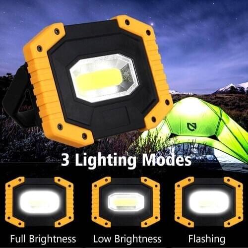 COB Mobile Power Bank Flashlight USB Rechargeable Camping Tent Light Outdoor Portable Hanging Lamp 3 Modes Lantern Camping Light
