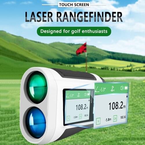 600M Laser Rangefinder Slope Flag Lock Golf Rangefinder Vibration Laser Distance Meter Hunting Telescope with LCD Display Screen