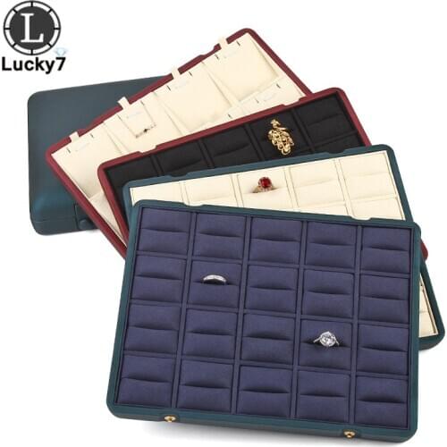 Double Breasted PU Leather Jewelry Box Multifunctional Creative Large Capacity Jewelry Storage Box For Ring Pendant Organizer