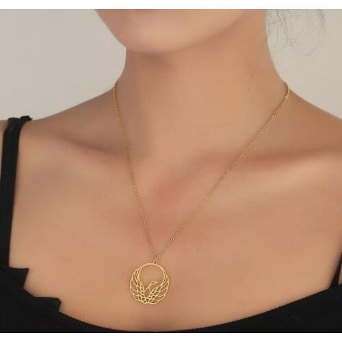 Elegant Origami Phoenix Necklaces for Women Peacock Pendant Bird Choker Dainty Valentines Day Jewelry Gift for Her