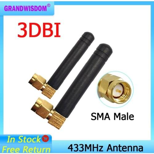 433MHz Antenna SMA Male Connector 3dbi Plug 433 mhz directional antena waterproof antenne for Lorawan watermeter Gasmeter