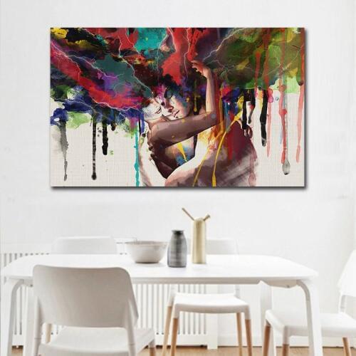 Custom Abstract Wall Decor Canvas Prints Painting Single Panel Big Size Wall Art Pictures On The Wall Posters no frame dropship