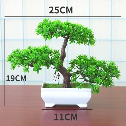1Pc Artificial Plants Bonsai Small Tree Pot Plants Fake Flowers Potted Ornaments for Home Accessories Room Home Garden Decor