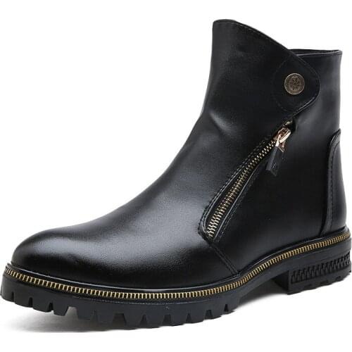 Leather Boots Men Shoes Ankle Boots Men Winter Shoes Men Shoes+male Zapatos De Hombre Chaussure Homme Ботинки Мужские Ayakkabı