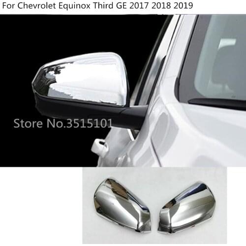 Car back rear view Rearview Side Door Mirror Cover stick trim frame 2pcs For Chevrolet Equinox Third GE 2017 2018 2019