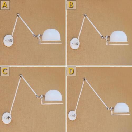 Loft Style Industrial Vintage Wall Lamp LED White Adjustable Swing Long Arm Wall Light Edison Sconce Lampara Appliques Pared