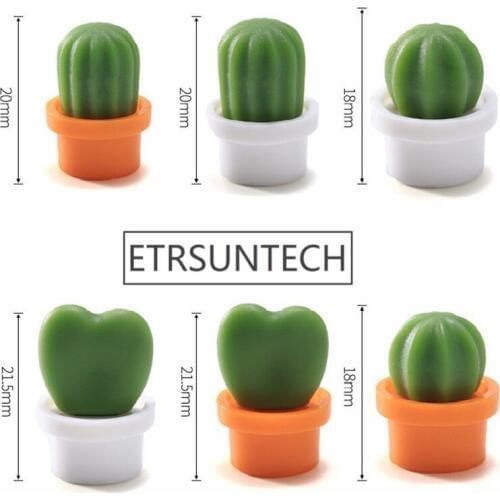 100sets Fridge Magnet Cactus Refrigerator Sticker Succulent Plant Potted Plant For Home Wall Message Sticker Decoration