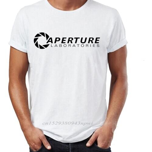 Mens T Shirt Portal Aperture Science Gaming Gamer Artwork Awesome Mens Tshirt Hip Hop Streetwear New Arrival Male Clothes