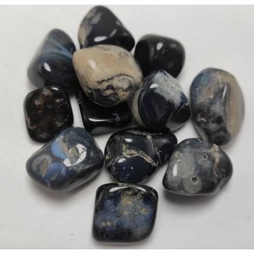 Natural black Agate Crystal Gravel stone Rock Crystal Quartz Mineral healing Specimen Fish Tank Garden Decoration