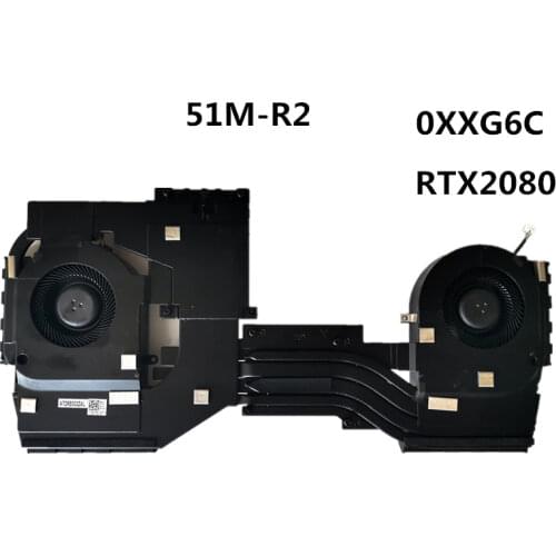 2020 Laptop CPU/GPU Cooling Radiator Heatsink&Fan for Dell M15 ALW15M AREA-51M 51M R2 0PTV77 BSM1012MD-02-03 0TW5Y8 AT2RE002ZC0