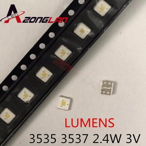 200PCS Original LUMENS LED 3535 Light Beads Cool white High Power 2.4W 3V For LED LCD TV Backlight Applicatio
