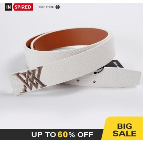 Golf belt mens and womens belt couple embossed cowhide belt