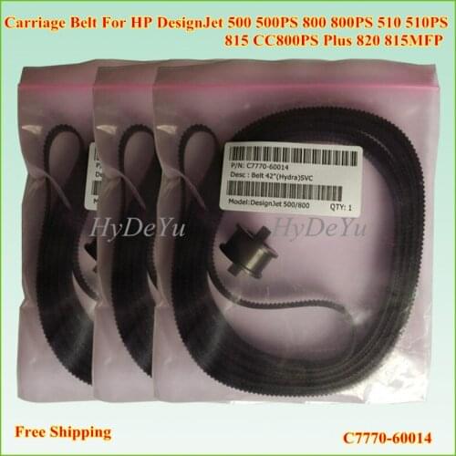 10PCS C7770-60014 Carriage Belt 42" B0 with Pulley for HP DesignJet 500 500PS 800 800PS 510 510PS 815 CC800PS Plus 820 815MFP