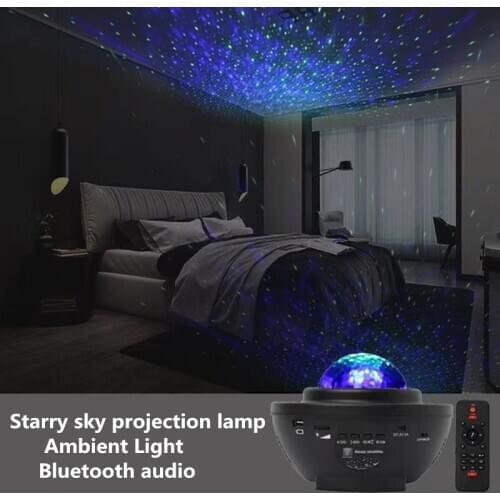 Romantic LED Night Light Colorful Starry Sky Projector Lamp Bluetooth Voice Control Music Player Birthday Gift USB Power