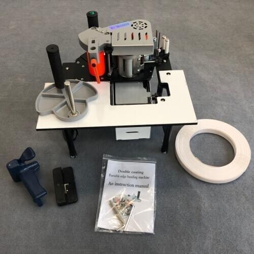 RU delivery Manual Edge Banding Machine Double Side Gluing Portable Edge Bander Woodworking Edge Banding Machine 220V 1200W