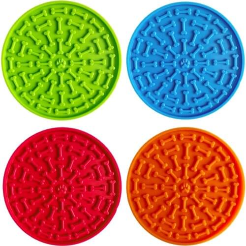 Dog Dispensing Mat Silicone Bowls Dog Lick Mat Lick Mat for Pet Bathing Grooming and Dog Training Pet Supplies