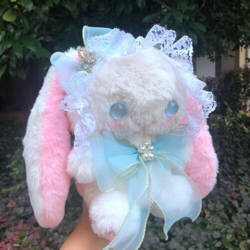 Handmade Lolita Hana No Ko Lunlun Kawaii Lace Rabbit Bear Bag JK Soft Sister Messenger Bag Accessories Girl Gift
