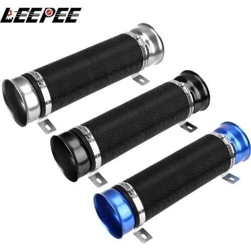 Universal Flexible Car Modification Tube Universal Feed Hose Pipe 76MM Air Intake Pipe With Connector & Braket Cold Air Ducting