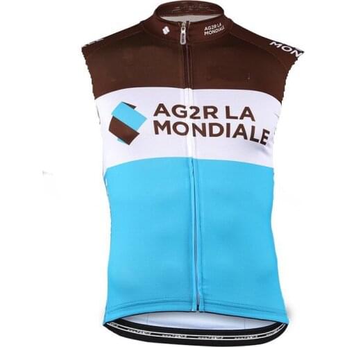 Windstopper 2018 AG2R TEAM Sleeveless Cycling Jacket Vest Gilet Mtb Clothing Bicycle Maillot Ciclismo