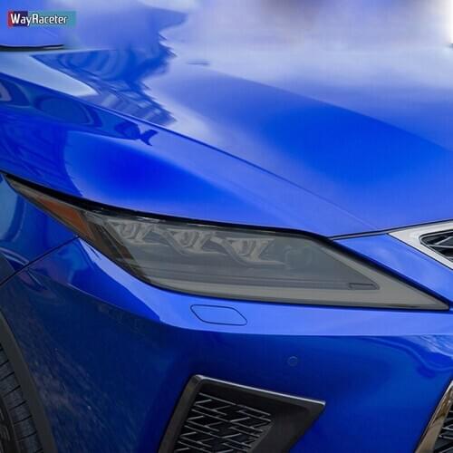 2 Pcs Car Headlight Protective Film Transparent Black TPU Sticker For Lexus RX 350 300 450h 2016 2017 2018 2019 2020 Accessories