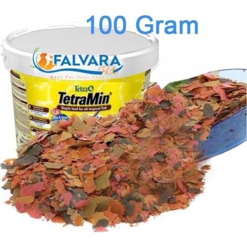 100 Gram Tetramine Flake food, Dividing From Bucket Fish Feed