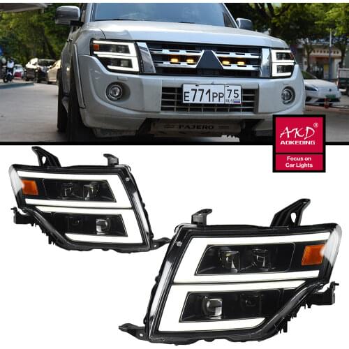 2 PCS Car Lights automotive Parts For Mitsubishi PAJERO V93 V97 Head lamps LED Headlight LED Dual Projector FACELIFT