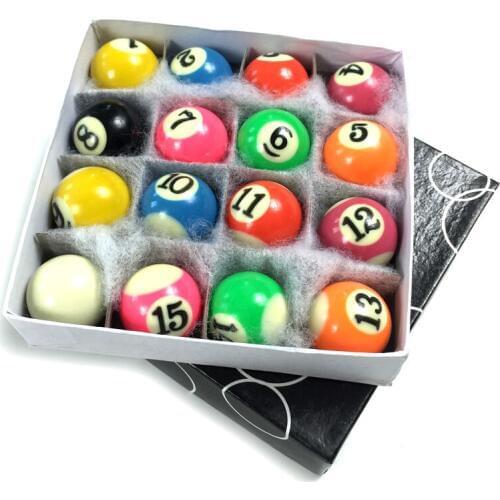 2018 New Arrival 25mm hard resin full set Billiard Pool balls for Children pool table complete set of Children Billiard balls