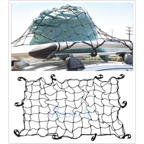 Accessories For Jeep Renegade Compass Grand Cherokee 120x90cm Roof Racks Elastic Cargo Mesh Cover storage net fixed Luggage Cord