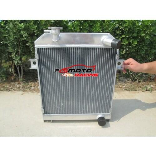 Aluminum Radiator + shroud & fan for JAGUAR MK1/MK2 MK I/II S-TYPE SALOON M/T 1955-1967 56 57 58 59 60 61 62