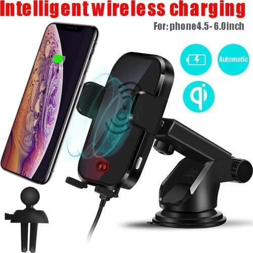 Qi Wireless Car Charger Automatic Car Wireless Charger Fast Wireless Charging For iPhone 8/X/Max Samsung Phone Holder