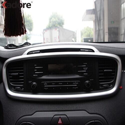 For Kia Sorento 2016 2017 2018 2019 ABS Matte Car Interior Centre Control Panel Cover Trim Air Vent AC Outlet Frame Trim Sticker