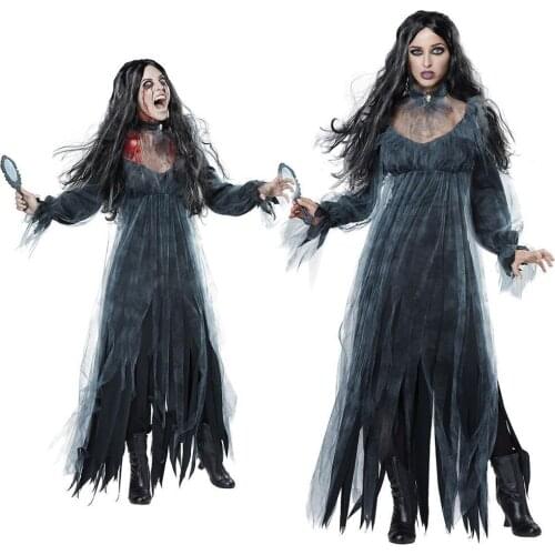 Women Halloween Costumes New Horror Zombies Ghosts Bride Dress Bars Halloween Party Cosplay Devil Vampire Black Fancy Dress