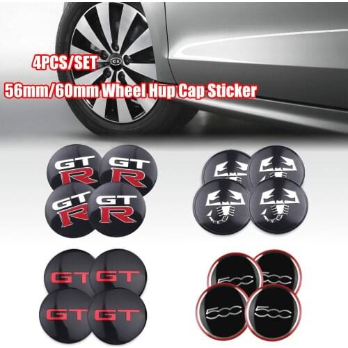 4PCS 56mm 60mm Car Emblem Wheel Center Hub Cap Aluminum Cover for Honda XR-V UR-V CR-V CR-Z Typer Types Civic City Modulo Vezel