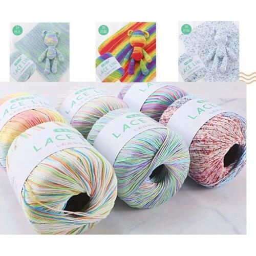 Cotton 40g Lace Lot of HandCraft Weave Knitting Crochet Supersoft Thread Yarn Coloured Knitted New Wool Sweater yarn crochet