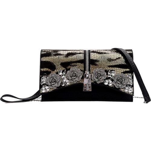 Famous Women Clutch Bag Simple Crossbody Bag Black Leather High Quality Designer Small Messenger Shoulder Bags For Female