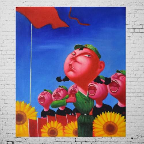 Oil Painting on Canvas Hand Painted Home Decor Modern Wall Art Picture for Living room Funny Painting 20x24Inch