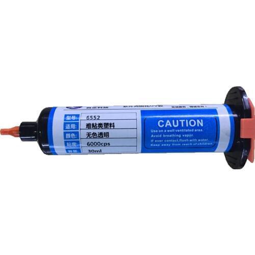 6552 UV light-curing adhesive 30ML specially for the bonding of difficult-to-bond plastics PET and APET with glass metal