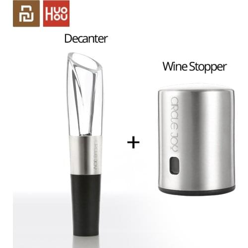 Xiaomi CIRCLE JOY Stainless Steel Mini Fast Wine Decanter And Stainless Steel Vacuum Memory Wine Stopper