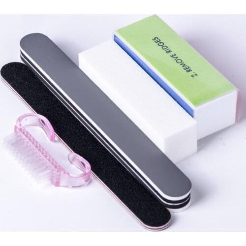 NOQ Nail Art Tool 5pcs Set Nail Files Polishing UV Gel Sandpaper Nail Brush Vacuum Cleaner Manicure Tools