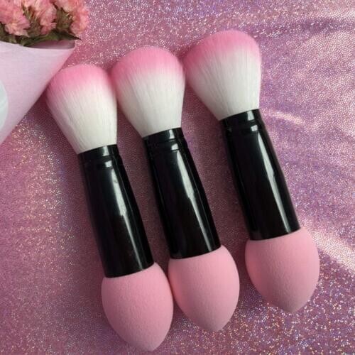 High Quality Professional Foundation Powder Double Head Makeup Brushes Set Sponge Eyebrow Eye Make Up Brush Cosmetics For Face