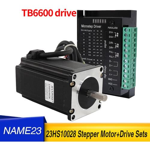 23HS10028 4-lead Nema 23 Stepper Motor 57x100mm motor 2.8A 260N.cm with nema 17 23 TB6600 driver for 3D Printer Robot