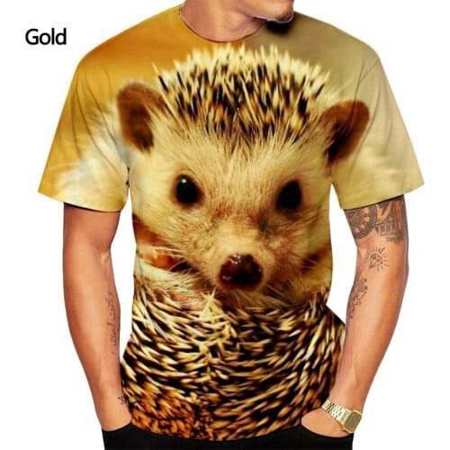 New Fashion Men and Women Hedgehog 3D Printed Casual Funny Short Sleeve T-Shirt Top