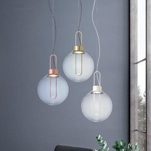Orb LED Pendant Light Modern Glass globe pendant light nordic pendant light living room Loft dining room pendant lights
