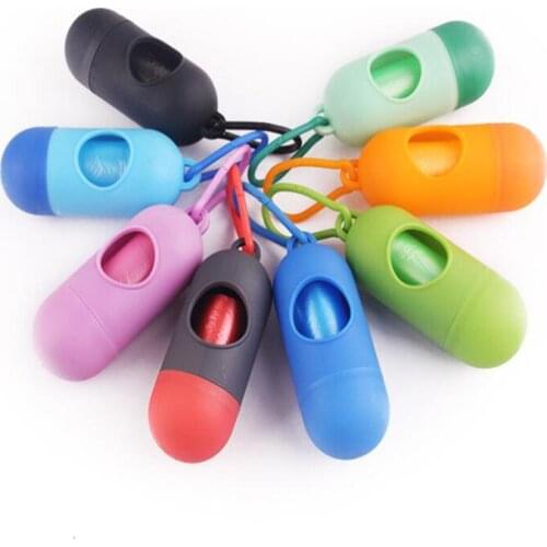 Pet Cleaning Supplies Dog Trash Bag Bullet-shaped Portable Storage Box Pick Up Toilet Trash Bag Box Capsule Box Simple