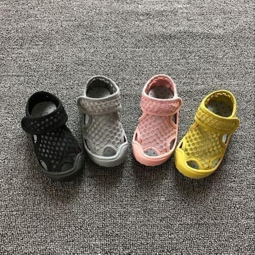 Toddler Shoes Baby Sandals Boys Girls Summer Casual Sport Beach Sandals Kids Mesh Hollow Out Flat PVC Soft Sole Children Shoes