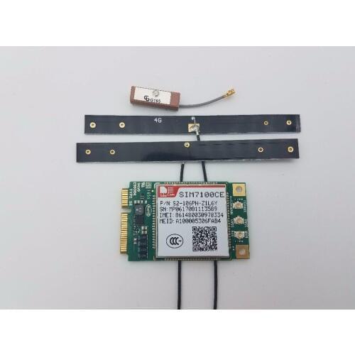 SIM7100CE MINI PCIE+4G antenna+GPS antenna 100% New Original TDD-LTE/FDD-LTE/WCDMA B38/B39/B40/B41 B1/B3/B7 Module
