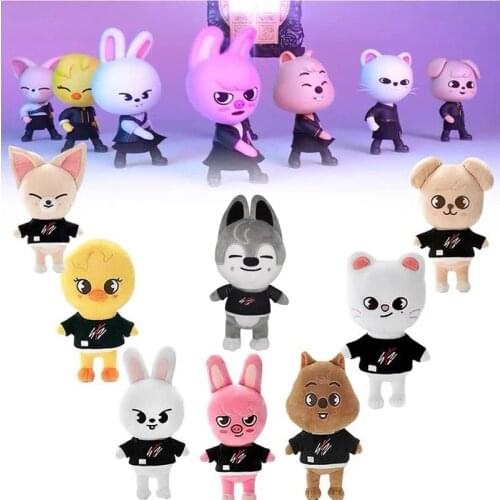 Skzoo Plush Toys Stray Kids 20cm Cartoon Stuffed Animal Plushies Doll Bbokari Leebit Wolf Chan Puppym Kids Adults Fans Gift