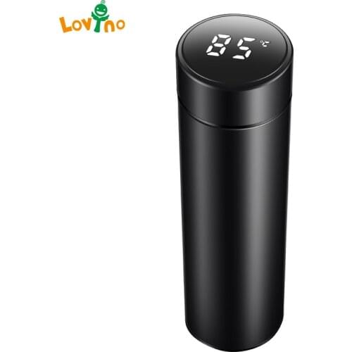 Smart Insulation Cup Water Bottle Led Digital Temperature Display Stainless Steel Thermal Mugs Intelligent Insulation Cups 500ML